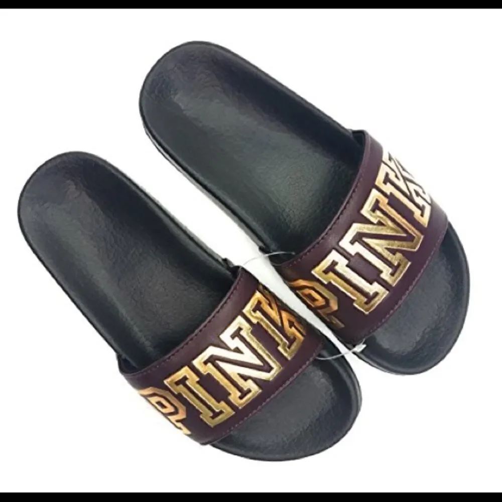 Victorias Secret Pink strap sandals slides Medium
